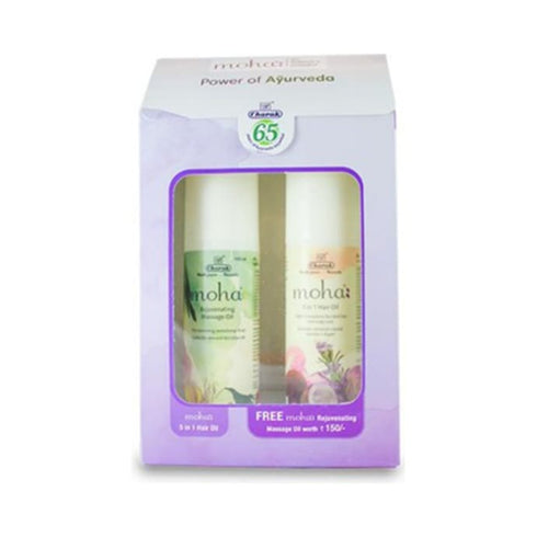 Moha 5 in 1 Hair Oil 100ml with Free Rejuvenating Massage Oil 100ml X  2
